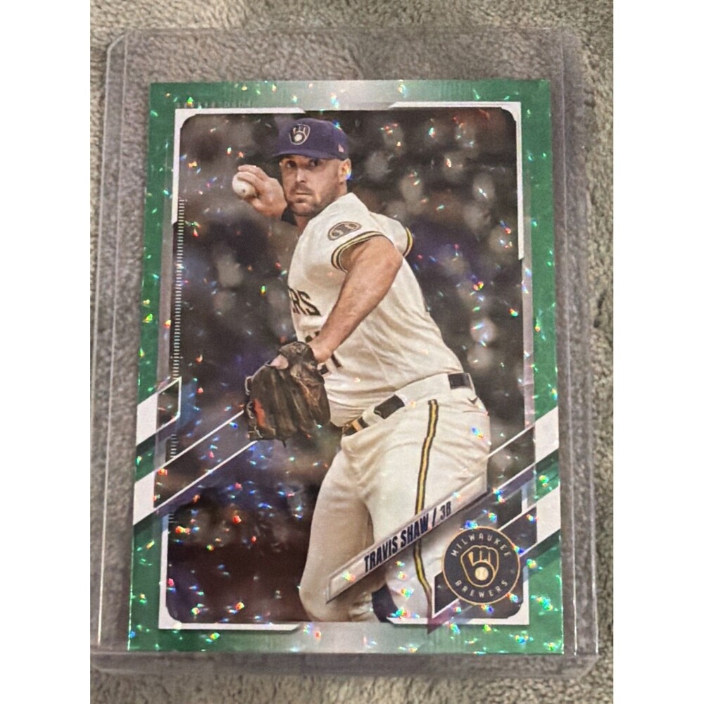 2021 Topps Update Series - Travis Shaw #US149 Green Foil 34 /499 Low Print #